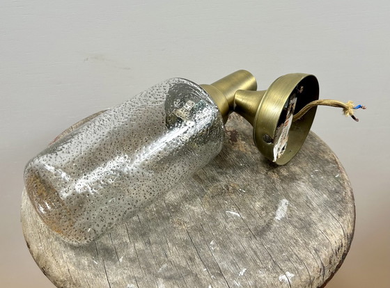 Image 1 of Hillebrand Wall Lights Ice Glass - Brass