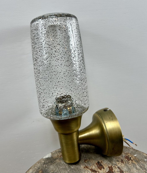 Hillebrand Wall Lights Ice Glass - Brass