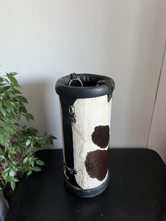 Image 1 of Portaombrelli vintage in pelle di mucca