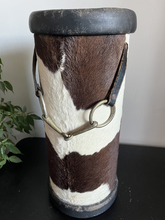 Image 1 of Portaombrelli vintage in pelle di mucca