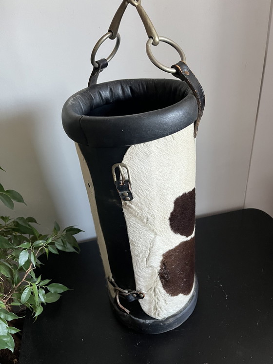 Image 1 of Portaombrelli vintage in pelle di mucca
