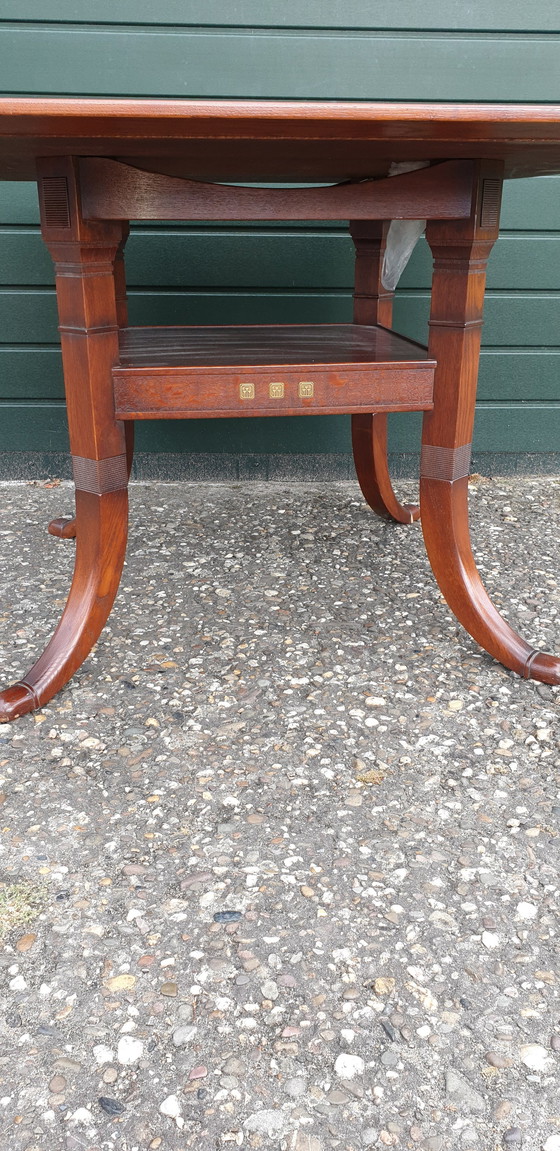 Image 1 of Schuitema dining room table Art Nouveau cherry wood