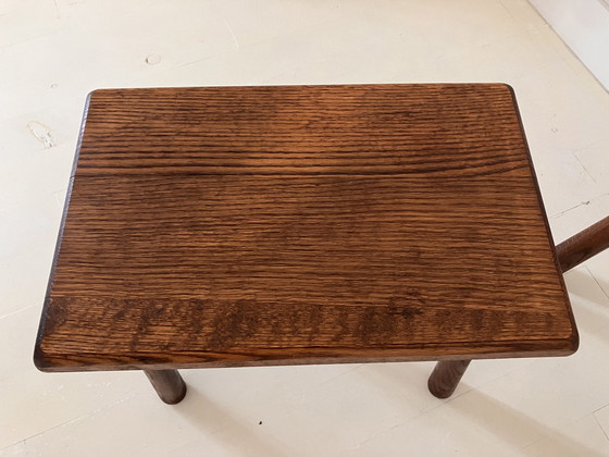 Image 1 of 3x tables d'appoint vintage en chêne massif