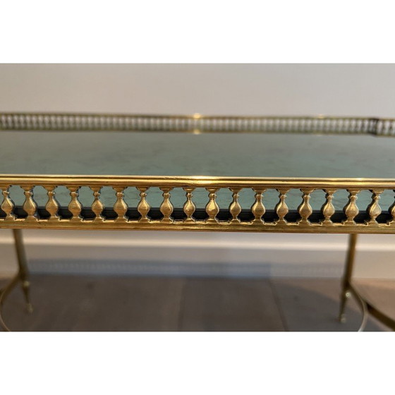 Image 1 of Vintage brass coffee table, 1940