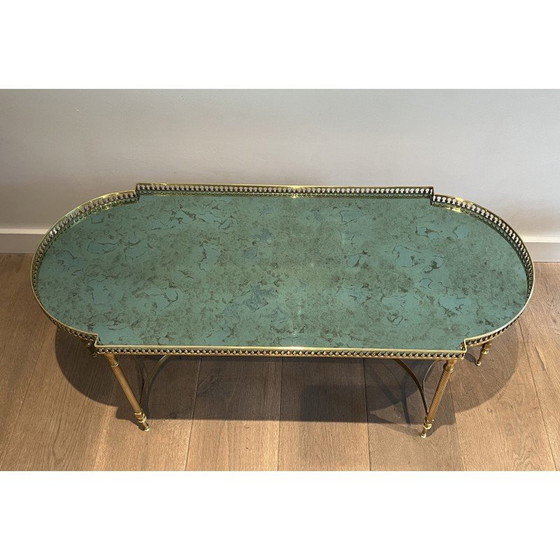 Image 1 of Vintage brass coffee table, 1940
