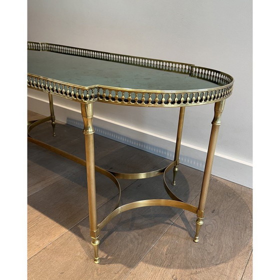 Image 1 of Vintage brass coffee table, 1940
