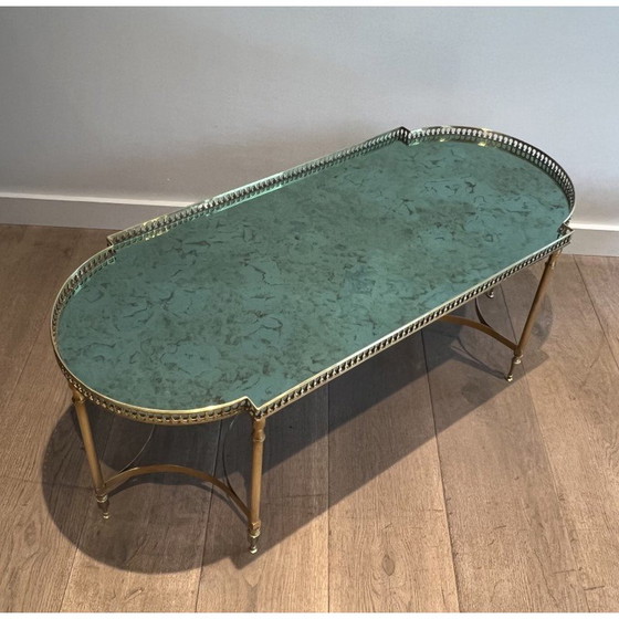 Image 1 of Vintage brass coffee table, 1940