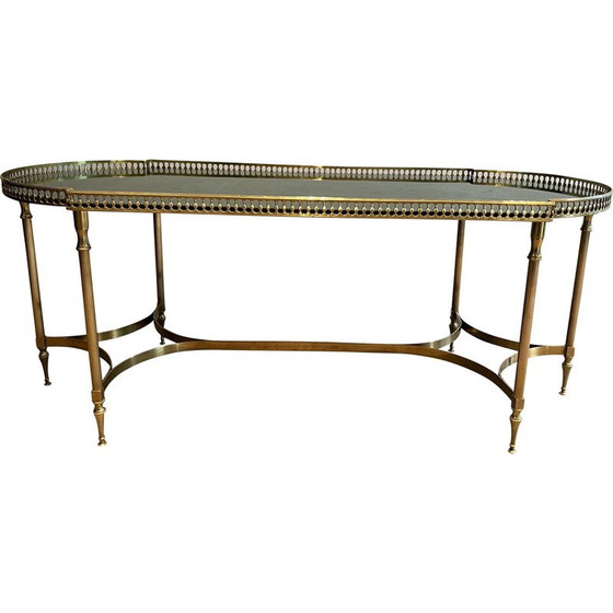 Image 1 of Vintage brass coffee table, 1940