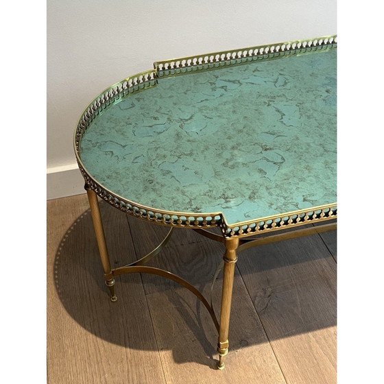 Image 1 of Vintage brass coffee table, 1940