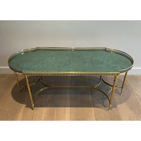Image 1 of Vintage brass coffee table, 1940