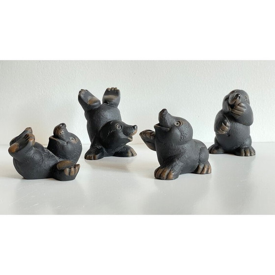 Image 1 of Set of 4 vintage moles by Gilde Handwerk, Germany