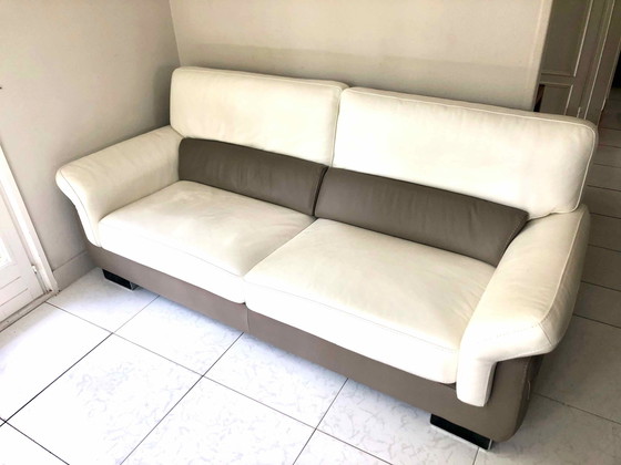 Image 1 of Leather Sofa 3 Seater And Armchair