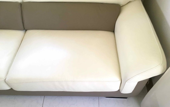 Image 1 of Leather Sofa 3 Seater And Armchair