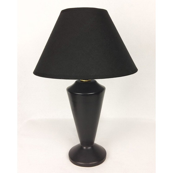 Image 1 of Lampada vintage in ceramica nera, 1950
