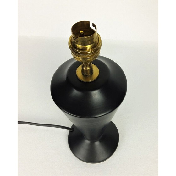 Image 1 of Lampada vintage in ceramica nera, 1950