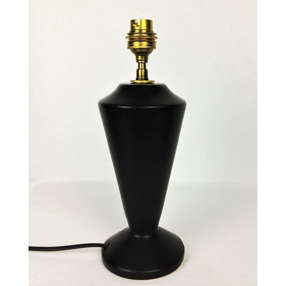 Image 1 of Lampada vintage in ceramica nera, 1950
