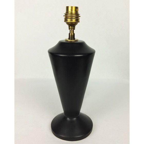Image 1 of Lampada vintage in ceramica nera, 1950