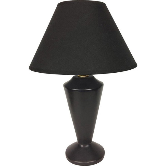 Image 1 of Lampada vintage in ceramica nera, 1950