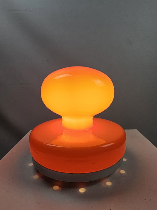 Italian Glass Table Lamp Orange