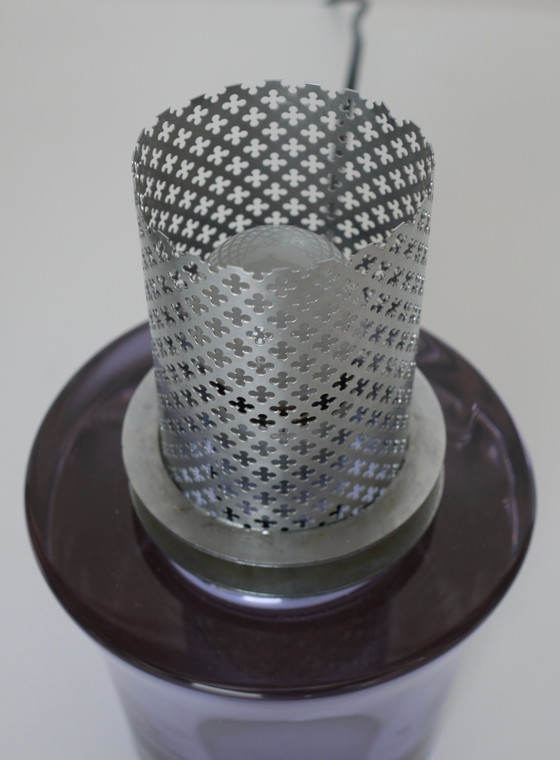 Image 1 of Italian Glass Table Lamp By Flavio Poli For Seguso Vetri Darte, 1970S