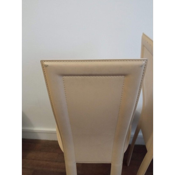 Image 1 of Pair of vintage leather chairs, Italy 1970