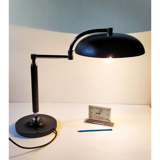 Italian vintage ministerial table lamp , 1950s