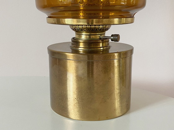 Image 1 of Brass oil lamp By Hans Agne Jakobsson For Markaryd, Sweden 1950