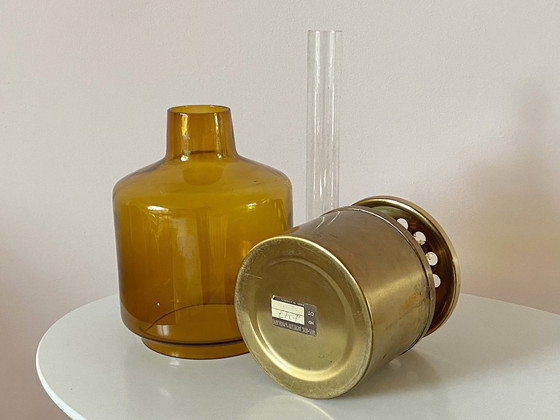 Image 1 of Brass oil lamp By Hans Agne Jakobsson For Markaryd, Sweden 1950