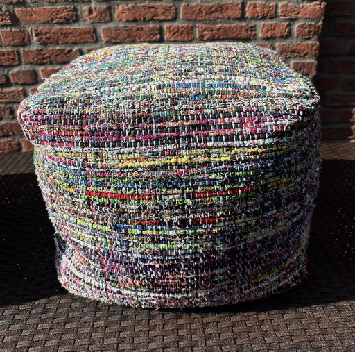 2X Handmade Cotton Pouf