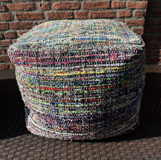 Image 1 of 2X Pouf en coton fait main