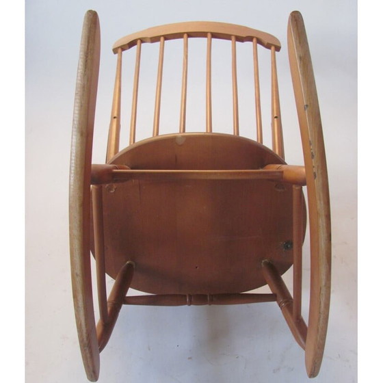 Image 1 of Vintage rocking chair, all wood, Czechoslovakia 1960