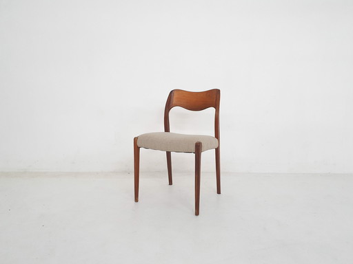 Teak Dining Chair Model 71 By Niels Otto Moller For J.L. Moller Mobelfabrik, Denmark 1960'S