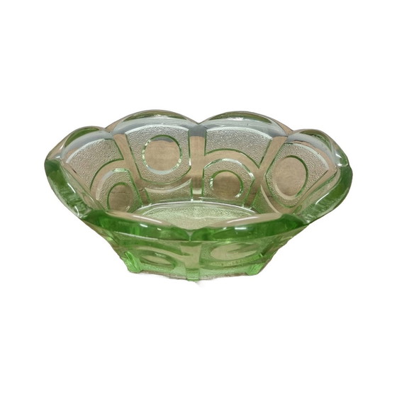 Image 1 of French Art Deco Green Fruit Bowl