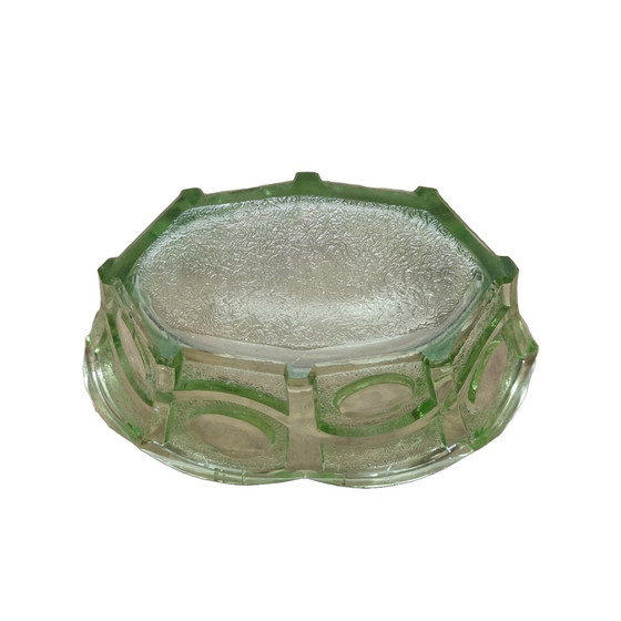 Image 1 of French Art Deco Green Fruit Bowl