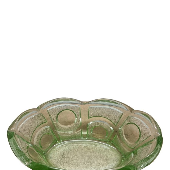 Image 1 of French Art Deco Green Fruit Bowl