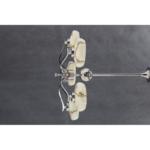 Vintage Art Deco pendant lamp, Czechoslovakia 1930s