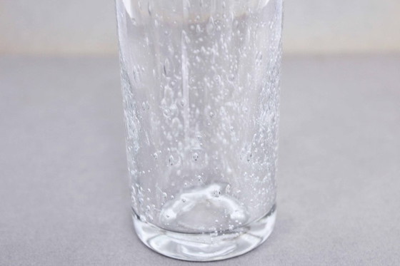 Image 1 of Vase en verre des années 70 avec incrustation de bulles