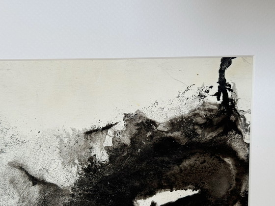 Image 1 of Obsidian Landscape (Ink) Big Size- Eugène Eechaut (1928-2019)