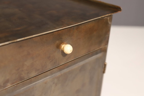 Image 1 of Pair Of Metal Industrial Bedside Tables, 1960’S, Czechoslovakia