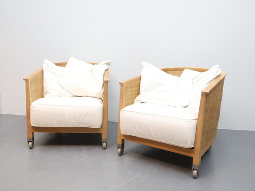 2x Armchairs Flexform Italy Model Mozart 1996