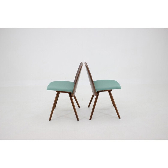 Image 1 of Set of 4 vintage dining chairs in wood by Frantisek Jirak, Czechoslovakia 1960
