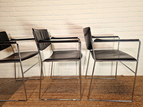 Image 1 of Set Of 4 Minimalist Dining Chairs, 1970S