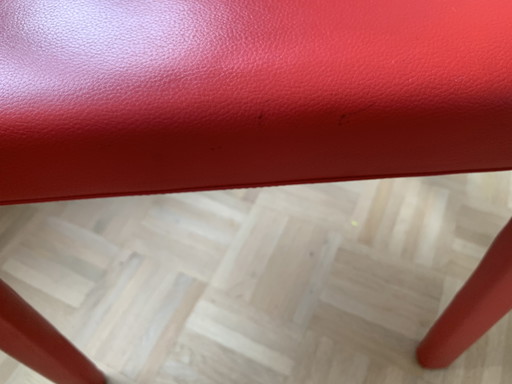 1x Red leather Poliform dining chair Fly2 clone