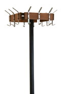 Standing coat rack with umbrella holder vintage