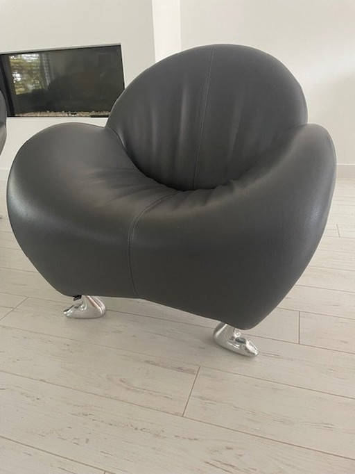 2x Leolux Armchairs Papagano