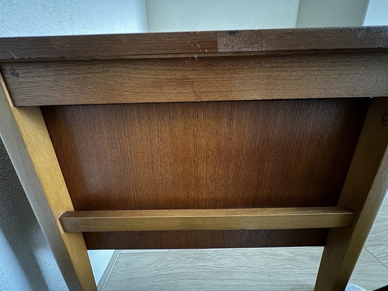 Image 1 of Vintage Scandinavian Desk With Sliding Drawer Block