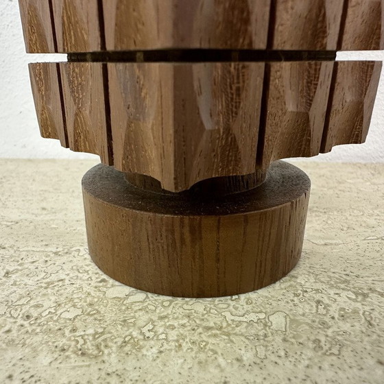 Image 1 of Vintage teak wood candlestick, 1970