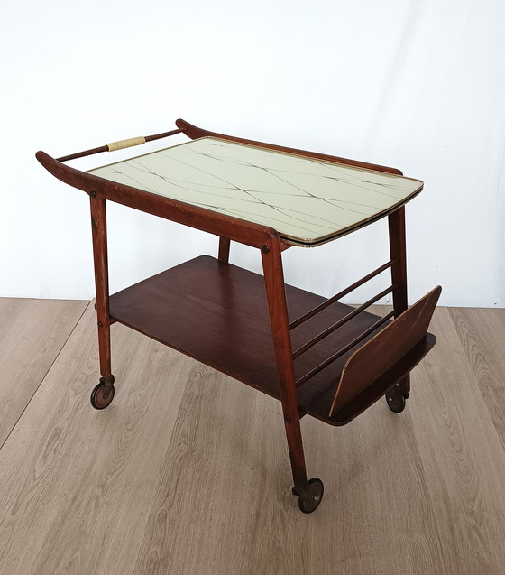 Image 1 of Fifties Serving Cart With Formica Top