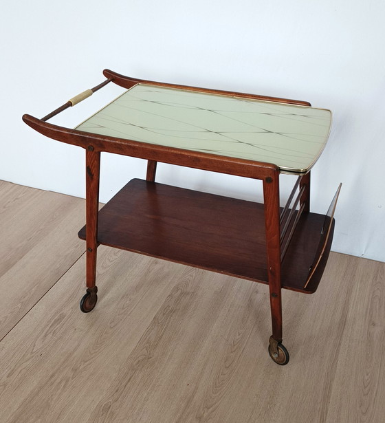 Image 1 of Fifties Serving Cart With Formica Top