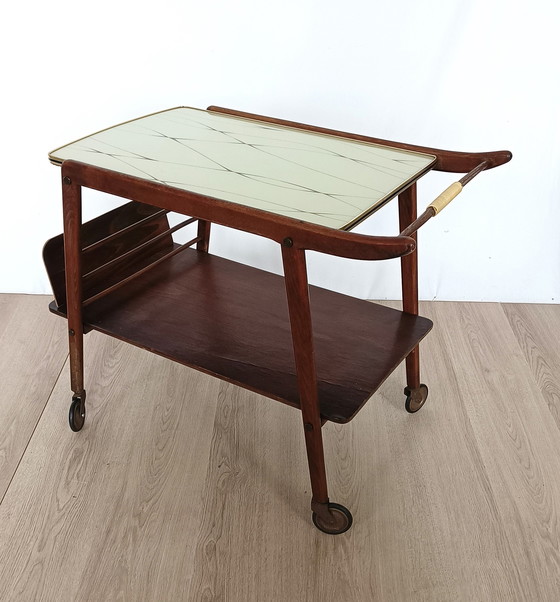 Image 1 of Fifties Serving Cart With Formica Top